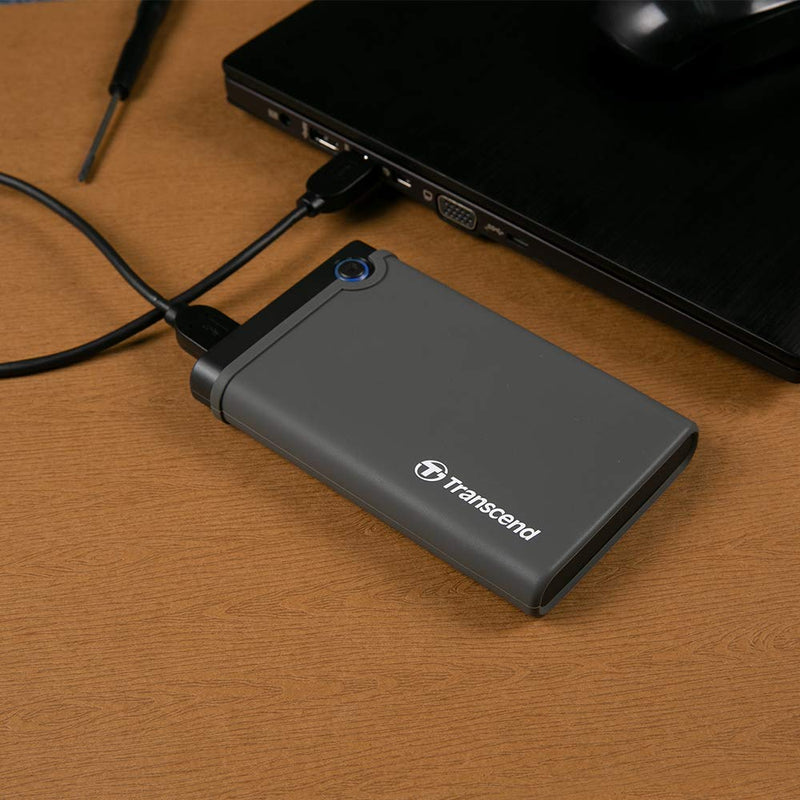 [Australia - AusPower] - Transcend StoreJet 25CK3 2.5” SATA III SSD/HDD Enclosure Kit USB 3.1 Gen 1 TS0GSJ25CK3,Grey 