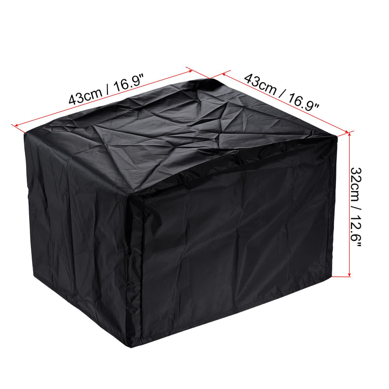 [Australia - AusPower] - MECCANIXITY Universal Monitors Printer Dust Cover 16.9x16.9x12.6 Inch Oxford Fabric Antistatic Waterproof Multi-Function Sleeve for Protection, Black 