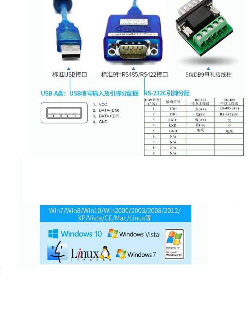 [Australia - AusPower] - UTEK UT-850N 1-Port USB to RS-485/422 Serial Converter with ESD Protection 