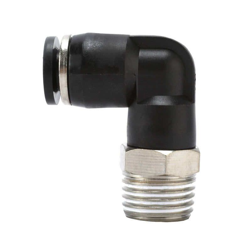 [Australia - AusPower] - AuInn Pack of 10 Push to Connect Air Fittings 6mm Tube OD x 1/4" NPT Thread Quick Connect Fittings, 90 Degree Elbow Male Fittings 