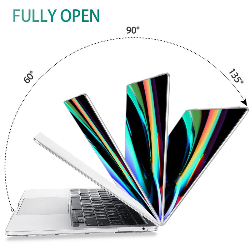 [Australia - AusPower] - May Chen Newest for MacBook Pro 13 inch Case 2020 Release A2338 M1 A2289 A2251,Plastic Crystal Clear Hard Shell Case Cover for MacBook Pro 13 with Retina Display and Touch Bar Fits Touch ID, Clear 
