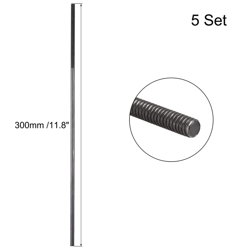 [Australia - AusPower] - uxcell 5pcs M2 x 28mm One End Threaded 300mm Long Metal Push Rods W 5pcs Nylon Clevis 1.5x20mm 