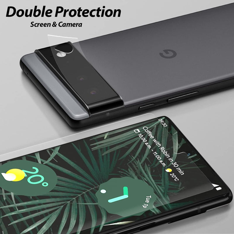 [Australia - AusPower] - [2+1PACK] Whitestone Dome Glass Screen Protector for Google Pixel 6 Pro, Full Tempered Glass Shield with Liquid Dispersion Tech [Easy to Install Kit] Smart Phone Screen Guard with Camera Film Protector - 2pack 