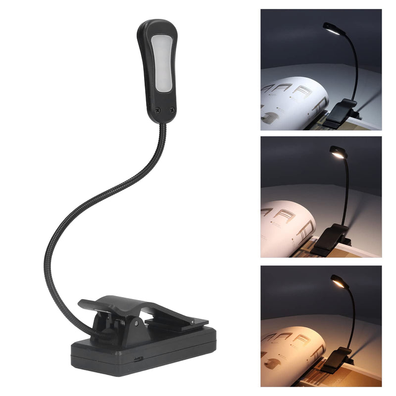 [Australia - AusPower] - Weohoviy LED Book Light 3000K6500K 360° Universal Hose USB Charging Portable Clip Reading Light for Desktop Bed Dorm 