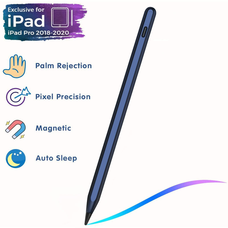 [Australia - AusPower] - Stylus Pencil for iPad 9th Generation, Active Pen with Palm Rejection Compatible with (2018-2022) Apple iPad 9th 8th 7th Gen/iPad Pro 11 & 12.9 inches/iPad Air 4th 5th Gen/iPad Mini 6th Gen (Blue) Blue 