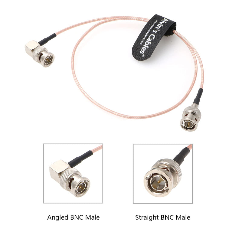 [Australia - AusPower] - Blackmagic RG179 Coax BNC Male to Male Cable for BMCC Video Camera 50cm straight to 90° Pink 