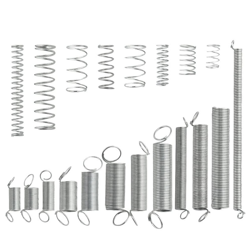 [Australia - AusPower] - XINGYHENG 200Pcs 20 Kinds Zinc Plated Steel Coil Spring Wire Metal Extension and Compression Spring Repair Tool Assortment Kit 
