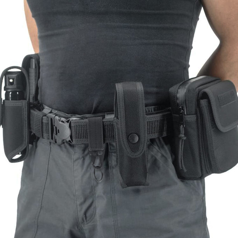 [Australia - AusPower] - Belt Keepers with Tactical Gear Clip, Law Enforcement Nylon Duty Belt Keepers 2" with Key Holder UIInosoo for Police Black 10 Pcs 