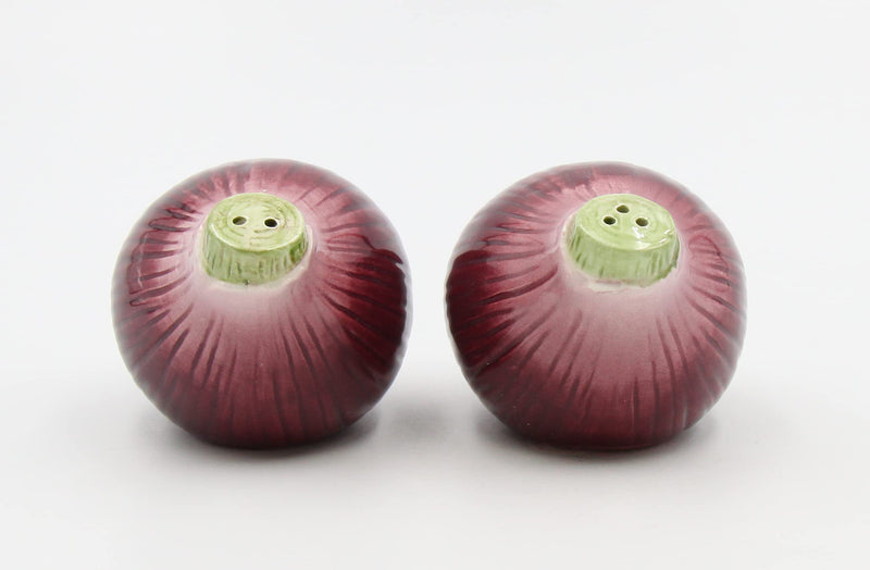 [Australia - AusPower] - Cosmos Gifts Purple Onion Salt and Pepper Set, Ceramic, 2-1/8-Inch 