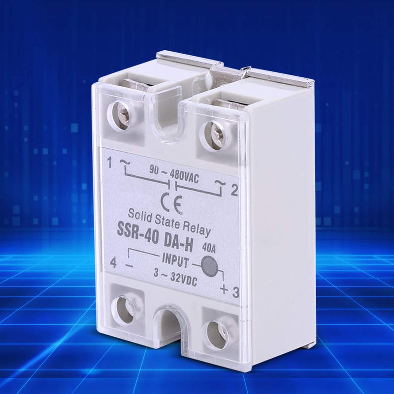 [Australia - AusPower] - Solid State Relay, SSR-40DA 90-480V AC with Non-Contact Switch, SSR-40A-DA-H 40A, DC-AC 