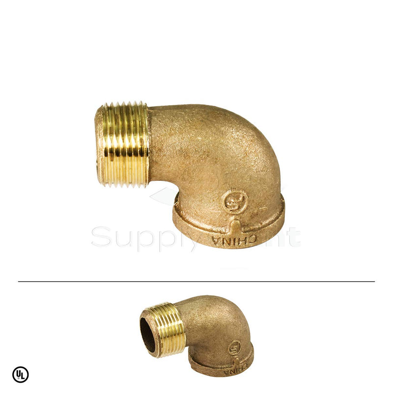 [Australia - AusPower] - Supply Giant CSTO0100 1-Inch Brass Street Elbow 90 Degrees Lead Free with Male & Female National Pipe Taper Threaded Fittings Brass Construction Higher Corrosion Resistance Economical & Easy to Install, 6 