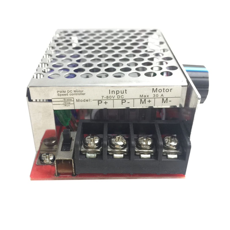 [Australia - AusPower] - Proshopping DC 7-70V 30A PWM Motor Speed Controller, 12V 24V 36V 48V Mini Control Switch, Adjustable Regulator with 30 Amp Fusefor - for Electric Motor, Brush Car, Generator, Fan, Powerwheels 