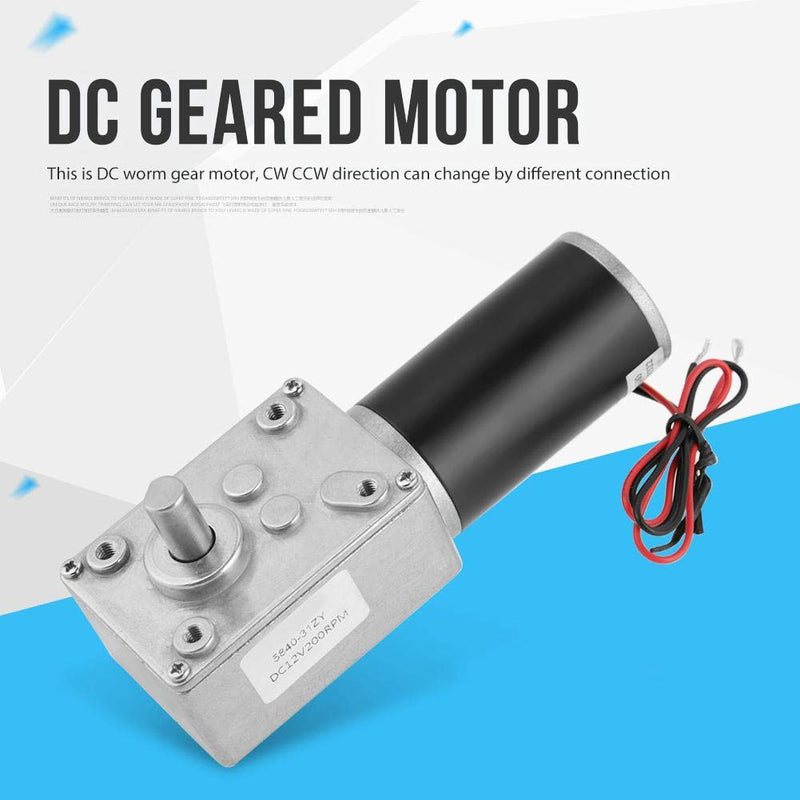 [Australia - AusPower] - DC 12V 200RPM Worm Gear Motor, 8mm Female Shaft High Torque Turbine Reducer 