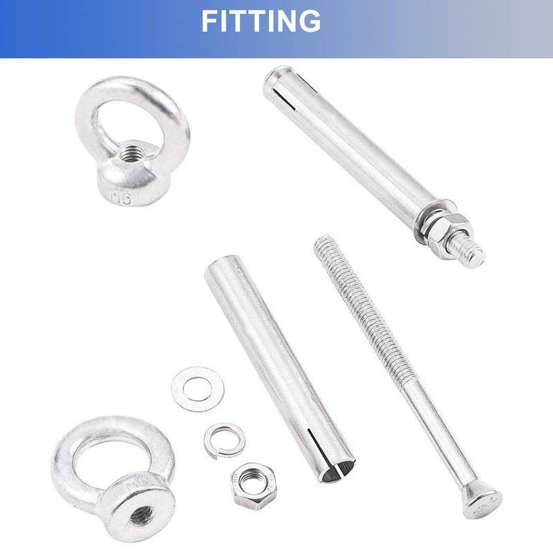 [Australia - AusPower] - Ring Lifting Expansion Eyebolt Screw Bolt 304 Stainless Steel Closed Hook Anchor Eye Bolt Wall Concrete Brick Expansion Screws Bolts Anchors Fastener M6x70mm 5 Pack 