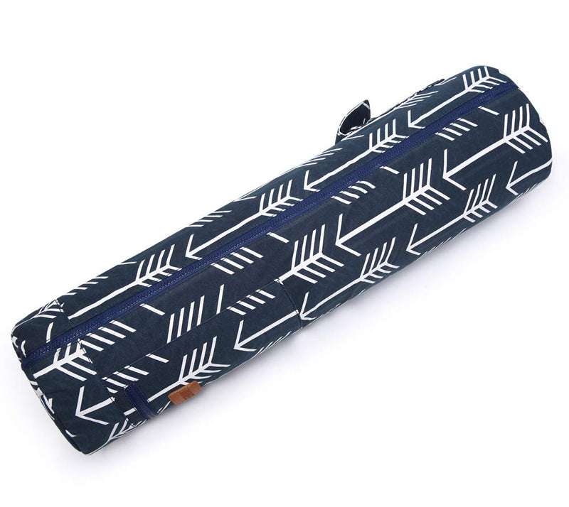 [Australia - AusPower] - ELENTURE Yoga Mat Bag for 1/4-Inch 1/3-Inch Thick Exercise Yoga Mat, Exercise Yoga Mat Carrier Full-Zip Yoga Mat Carry Bag with Pockets and Adjustable Strap Arrowhead 