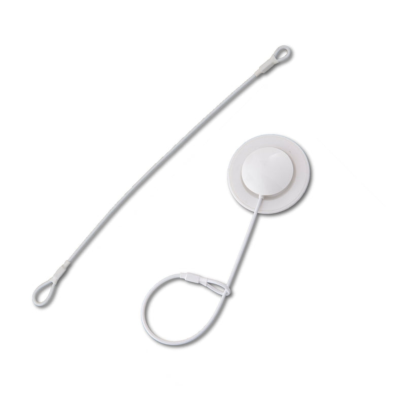 [Australia - AusPower] - 100 Security Lanyard 2 Loop White 8 Inch EAS Loss Prevention by Bullseye Protection 100 Security Lanyards 