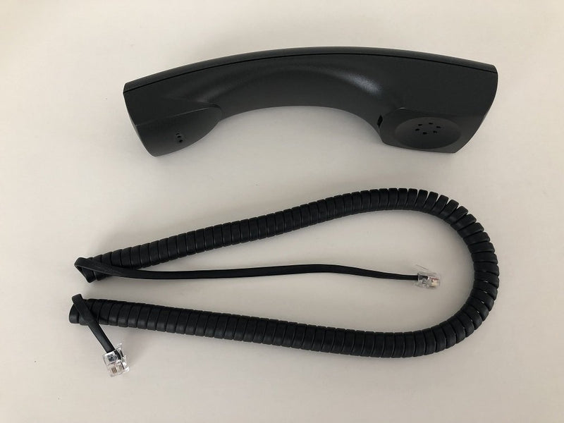[Australia - AusPower] - The VoIP Lounge Replacement Charcoal Black Handset with Curly Cord for Polycom Soundpoint IP Phone 300 301 331 430 500 501 600 601 (Not Compatible with VVX HD Models - Please See Full Description) 