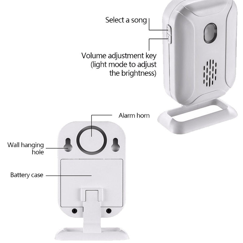 [Australia - AusPower] - HENDUN Wireless Motion Sensor Door Chime 2 Receiver & 2 Transmitters with Remote 