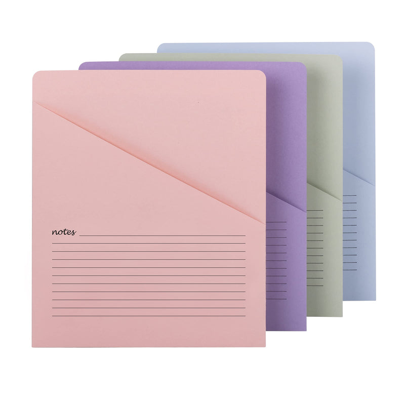 [Australia - AusPower] - Smead Organized Up Notes Slash File Jacket, Letter Size, Assorted Colors, 12 per Pack (75429) Pastel Colors 