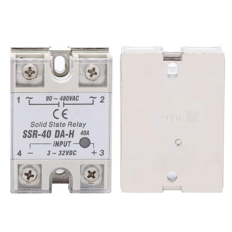 [Australia - AusPower] - Solid State Relay, SSR-40DA 90-480V AC with Non-Contact Switch, SSR-40A-DA-H 40A, DC-AC 