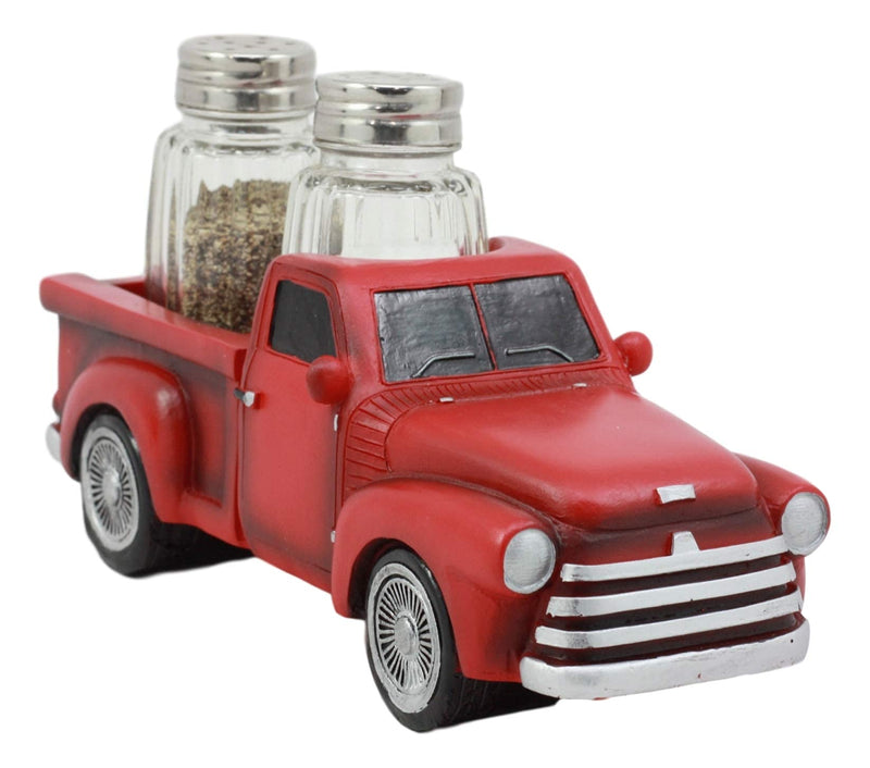 [Australia - AusPower] - Ebros Classic Old Fashioned Red Pickup Truck Figurine Holder For Glass Salt And Pepper Shakers Kitchen Decor Statue (S&P Shakers) S&P Shakers 