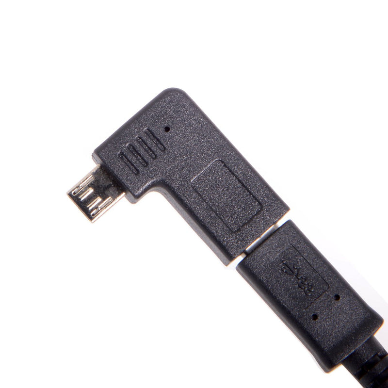 [Australia - AusPower] - Cablecc USB-C Type-C Female to Micro USB 2.0 5Pin Male Data Adapter 90 Degree Left & Right Angled Type (Left Angled) 