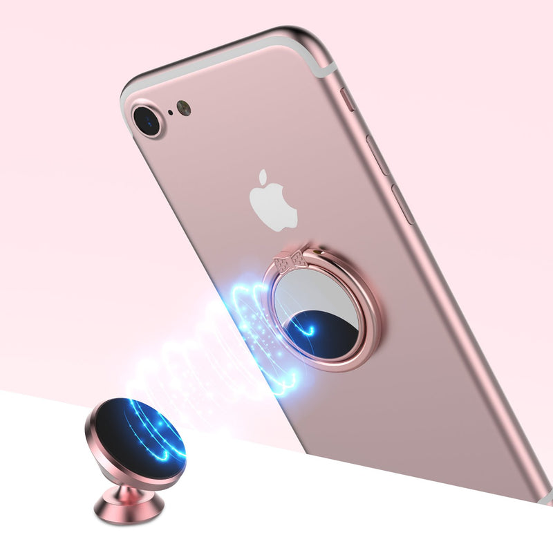 [Australia - AusPower] - ICHECKEY Smart Phone Ring Holder MIRROR SERIES Stylish 360° Adjustable Ring Stand Grip Mount Kickstand for iPhone 7/7 Plus, Galaxy S8/S8 Plus and Almost All Cases/Phones (Rose Gold) Rose Gold 1 