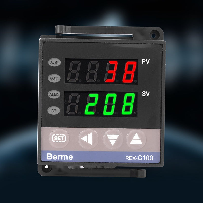[Australia - AusPower] - PID Temperature Controller, 0℃-50℃ Alarm REX-C100 Digital Intelligent Thermostat LED PID Temperature Controller AC110V-240V 