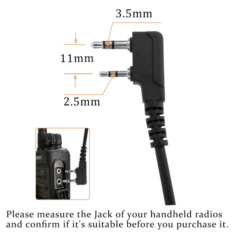 [Australia - AusPower] - Remote Shoulder Mic for FRS 2 Way Radio,Long Range Walkie Talkie Mic Waterproof Handheld Speaking Microphone 2 Pin Radio Mic with PTT for Most Two Way Radio 