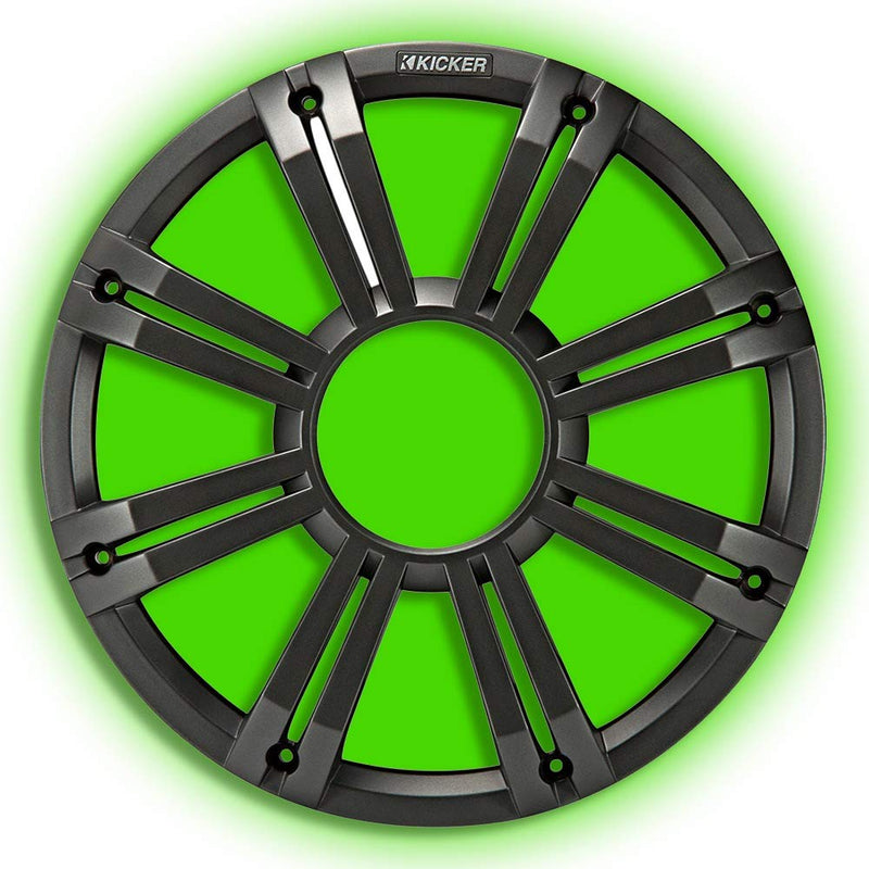 [Australia - AusPower] - Kicker KMG12 12-Inch (30 centimeters) Grille for KM12 and KMF12 Subwoofer, LED, Charcoal 