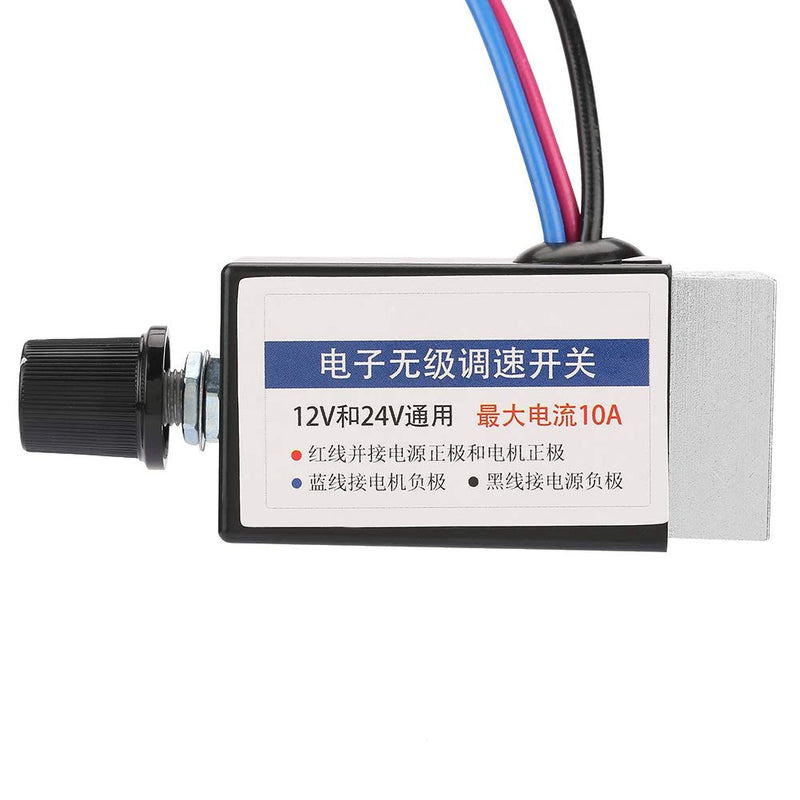 [Australia - AusPower] - Yosoo Health Gear DC Motor Speed Controller, Variable Speed Motor Controller, DC 12V/24V Electronic Stepless Speed Regulator Switch for Car Truck Fan Heater Control 