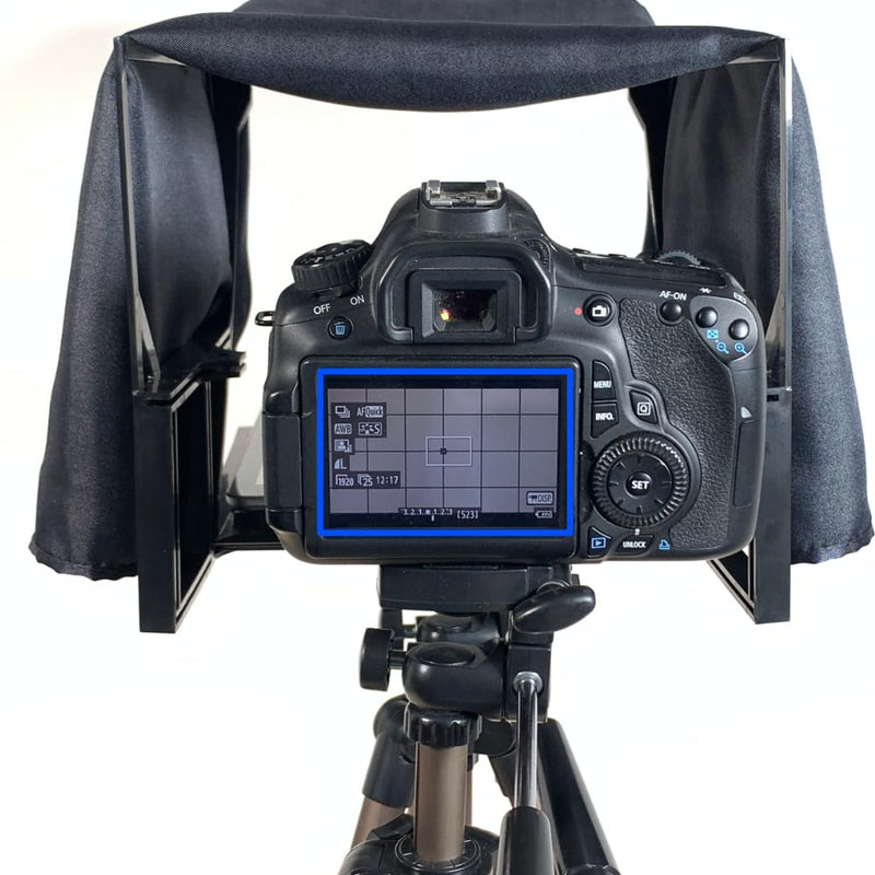[Australia - AusPower] - Leeventi Teleprompter 5.0 | Includes Handy Foot Remote Control | Perfectly Compatible with Tablets, Smartphones, Photo & Video Cameras | Compact Design: 600g, 30x40x3 cm 