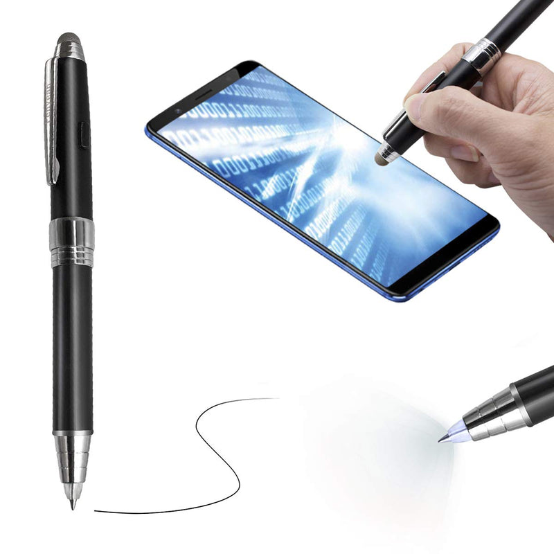 [Australia - AusPower] - Penyeah LED Flashlight Pen, Pen Light with Stylus Pen Tip Multi-Function Capacitive Touch Screen Pen - Helpful for Touching Reading or Writing - P9 White Light 