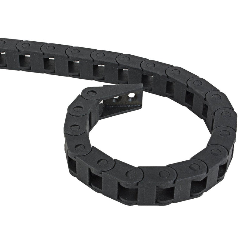 [Australia - AusPower] - uxcell R15 7mm x 7mm Internal Size Black Plastic Cable Wire Carrier Drag Chain 1M Length for CNC 
