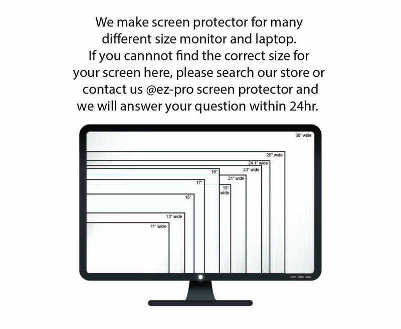 [Australia - AusPower] - Anti-Glare and Anti Finger Print Screen Protector (3 Pack) for 24 Inches Widescreen Desktop Monitor 24" Screen Protector 