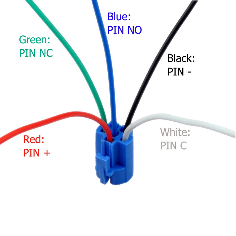 [Australia - AusPower] - NOT FIT U16C2, 16mm Pigtail, Wire Connector, Socket Plug Only for U16F1/U16F2 /U16F5 Pushbutton Switch (Pack of 2) 