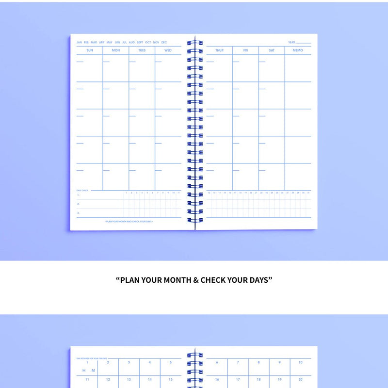 [Australia - AusPower] - [MOTEMOTE] 10 Minutes Planner 100 Days Color Chip (Serenity) / Study Planner/Planner 