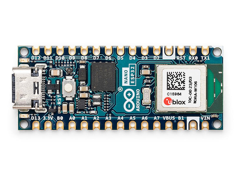 [Australia - AusPower] - Arduino Nano ESP32 with headers [ABX00083] ESP32-S3, USB-C, Wi-Fi, Bluetooth, HID Support, MicroPython Compatible 