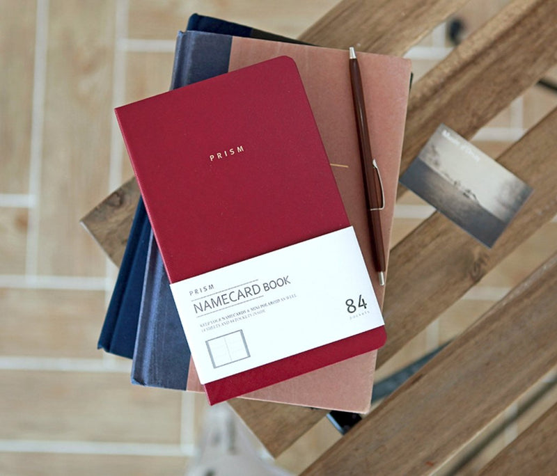 [Australia - AusPower] - INDIGO Prism Name Card Book - Business Card Holder, Organizer, Instax Mini Photo Album (Wine) Wine 