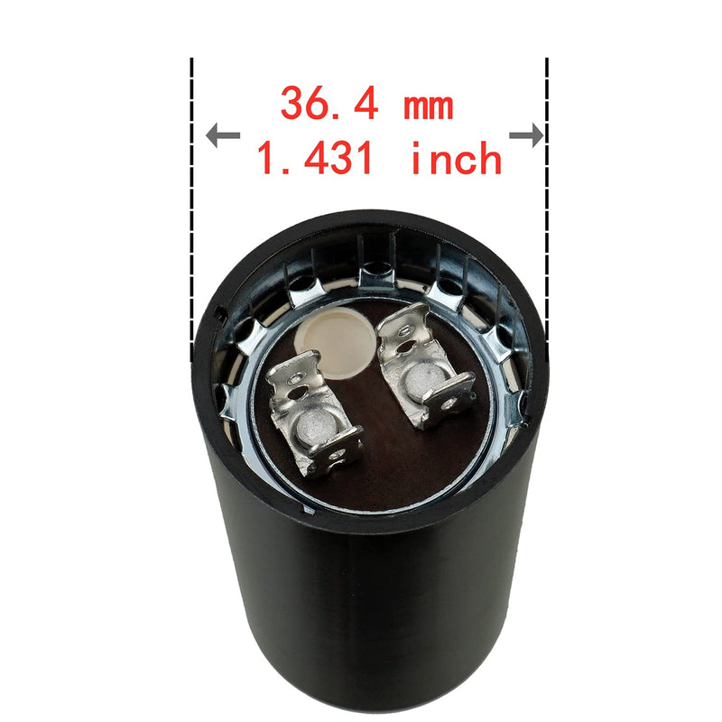 [Australia - AusPower] - BOJACK 161-193 uf/MFD 125 VAC ±20% 50/60 Hz CD60 Round Motor Well Pump Start Capacitor 