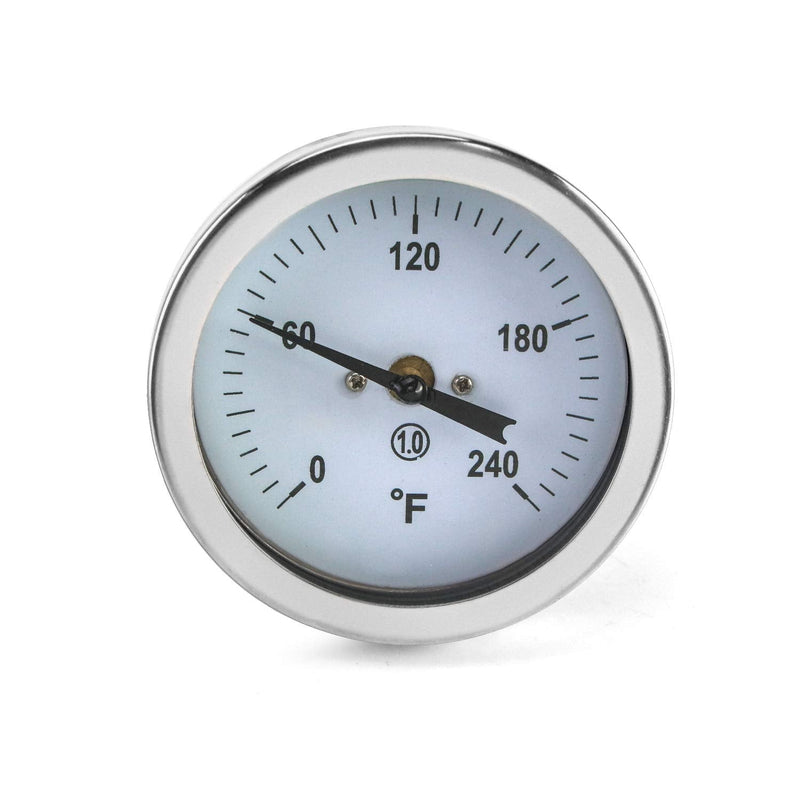 [Australia - AusPower] - QWORK Analog Dial Thermometer, Bimetal, Stem 2-1/2" L, 1/2"NPT Thread 