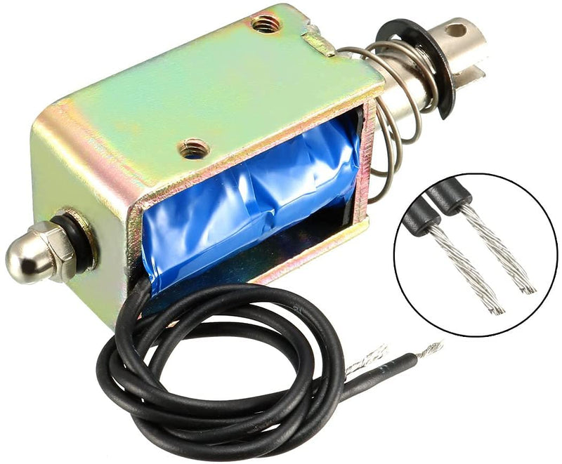 [Australia - AusPower] - Heyiarbeit DC 12V 25N Push Pull Type Solenoid Electromagnet 0.4A 4.8W 10mm Stroke Open Frame Solenoid, Linear Motion, JF-1039B-12V 