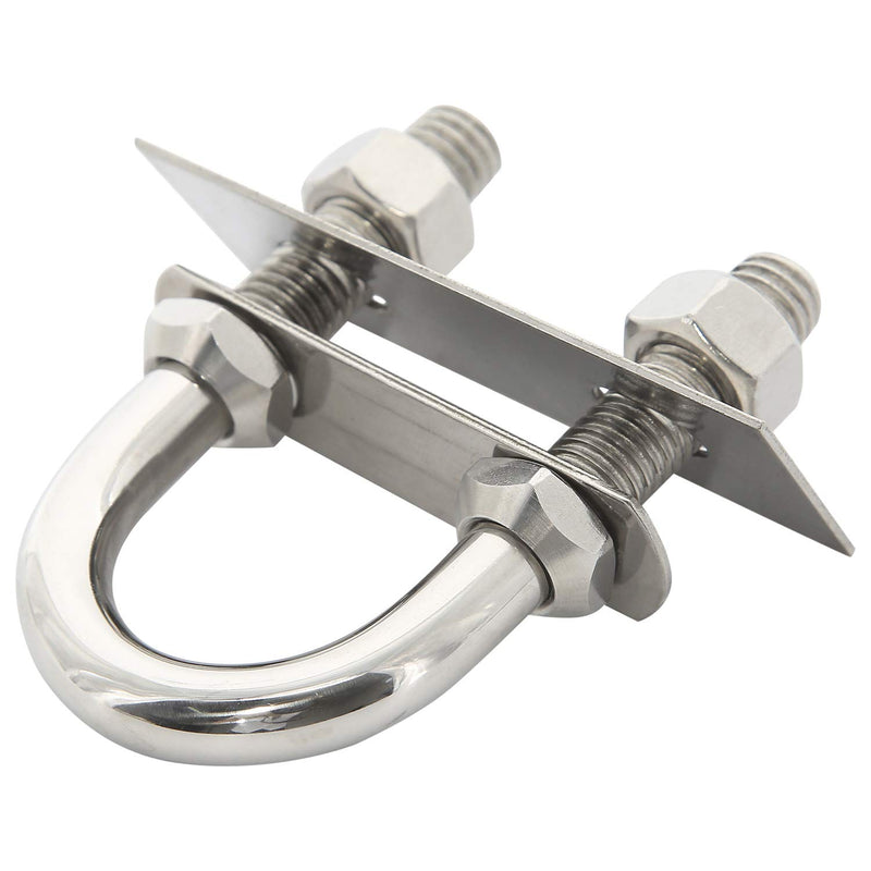 [Australia - AusPower] - NovelBee 2-Pack of Stainless Steel Bow Stern Eye Tie Down U Bolt with Nuts and Washers,Stock Dia.1/2" (Length:4-1/4") Length:4-1/4" 
