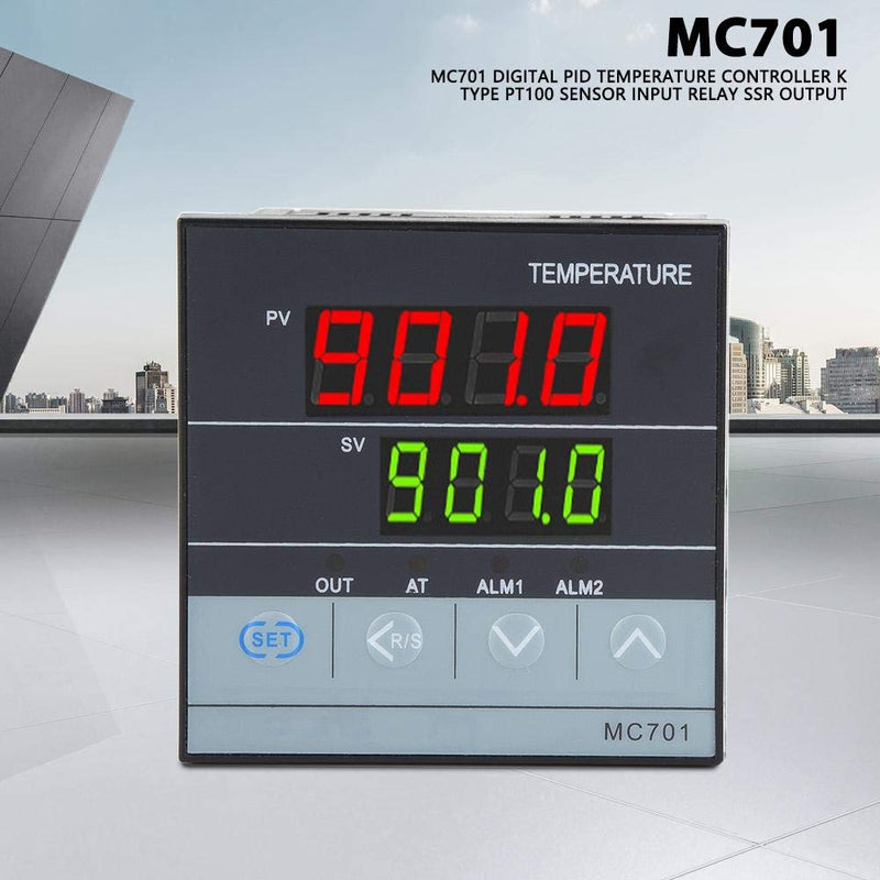 [Australia - AusPower] - PT100 Sensor Thermocouple Thermostat Controller Temperature Controller K Type 199 to 1300°C Input Relay SSR Output PID for Industry Production 