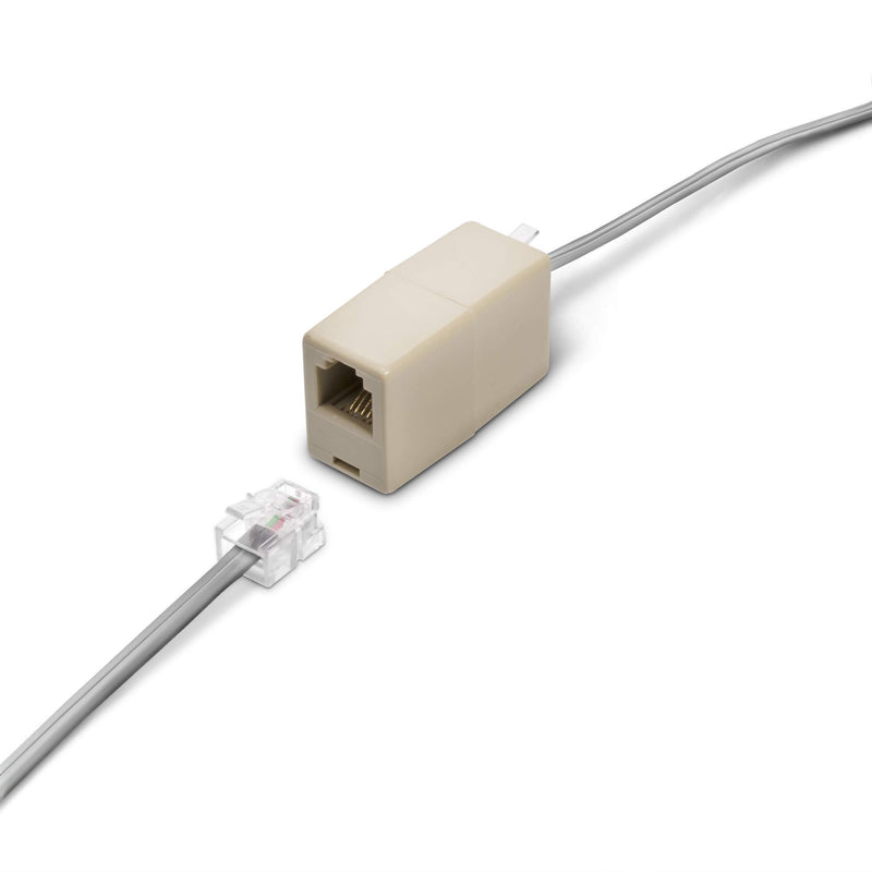 [Australia - AusPower] - Phone Line Cord 100 Feet - Modular Telephone Extension Cord 100 Feet - 2 Conductor (2 pin, 1 line) Cable - Works Great with FAX, AIO, and Other Machines - Grey 100 Feet Cord (30 Meter) 