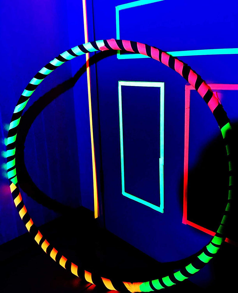 [Australia - AusPower] - KIWIHUB UV Blacklight Reactive (6pack) (6 Colors) 0.59inch x 16.4ft per Color, Fluorescent Cloth/Neon Gaffer Tape, Super Bright for Glow Party Supplies 