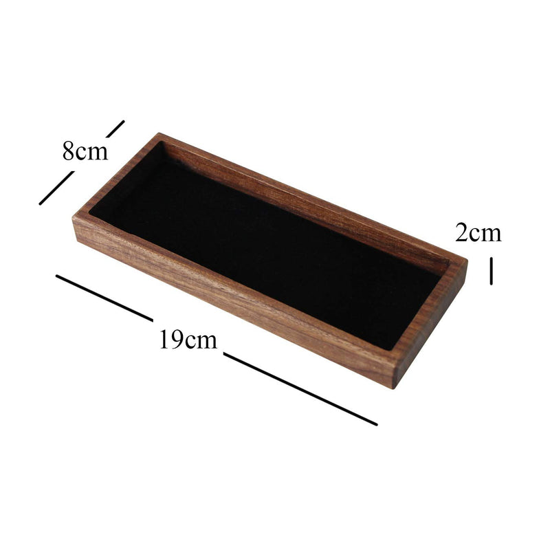 [Australia - AusPower] - Wood Pen Tray Desktop Office Storage Box Coin Keys Holder 