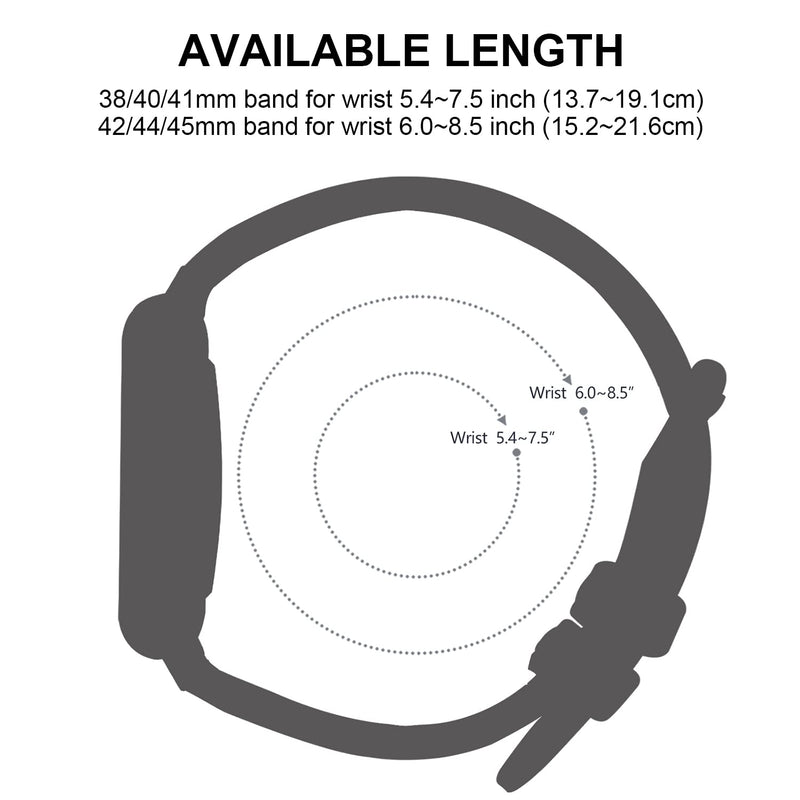 [Australia - AusPower] - Fullmosa Compatible Apple Watch Band 38mm 40mm 41mm 42mm 44mm 45mm Calf Leather Compatible iWatch Band/Strap Compatible Apple Watch SE & Series 7/6/5/4/3/2/1, 44mm 42mm 45mm Black 