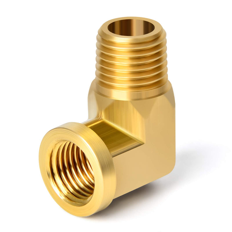 [Australia - AusPower] - TAISHER 2PCS 90 Degree Barstock Street Elbow, 1/2 Inch NPT Male Pipe to 1/2 Inch NPT Female Brass Pipe Fitting 1/2" MNPT X 1/2" FNPT 2 