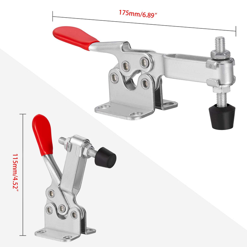 [Australia - AusPower] - Accessbuy Toggle Clamp 225D 500Lbs Holding Capacity Heavy Duty Large Hold Down Clamp Quick-Release Horizontal Clamp（2Pack) 225D(2Pack) 